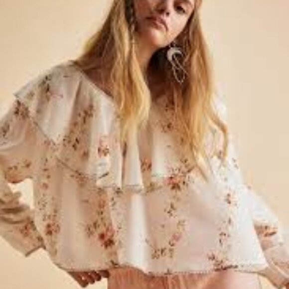 Free People Tops - Free People Camilla Printed Blouse NWT*